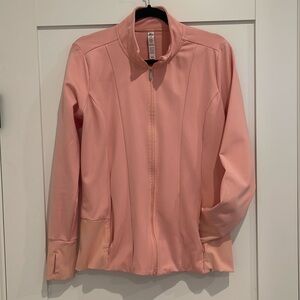 RBX zip up jacket with pockets in peach color
